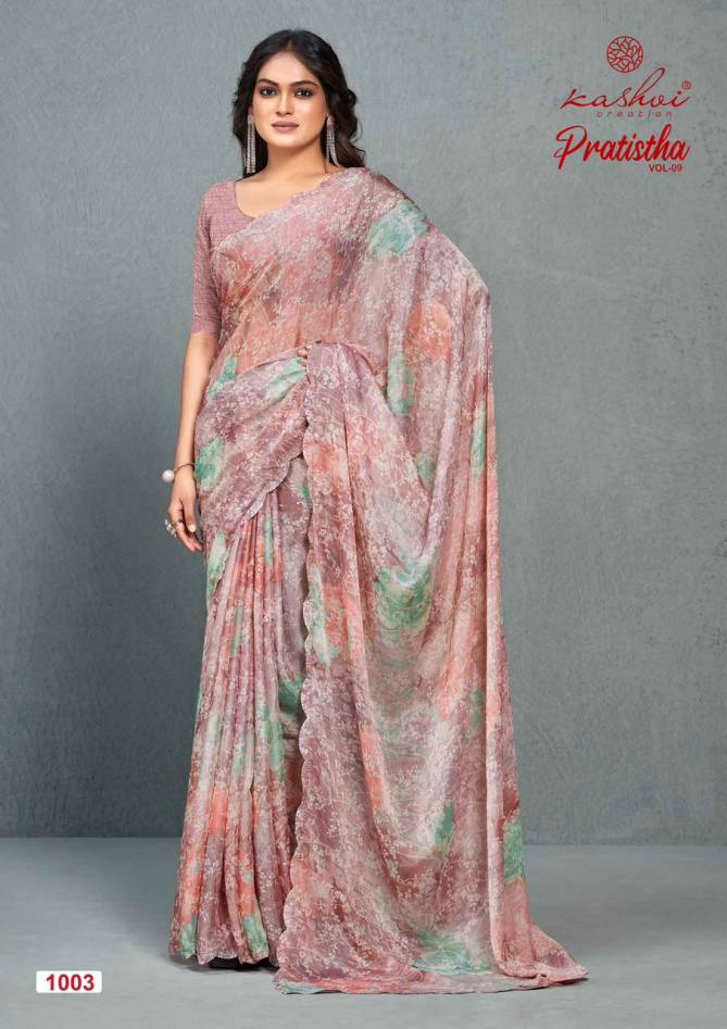 Pratistha Vol 9 By Kashvi Brasso Party Wear Sarees Wholesale Market In Surat
